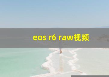 eos r6 raw视频